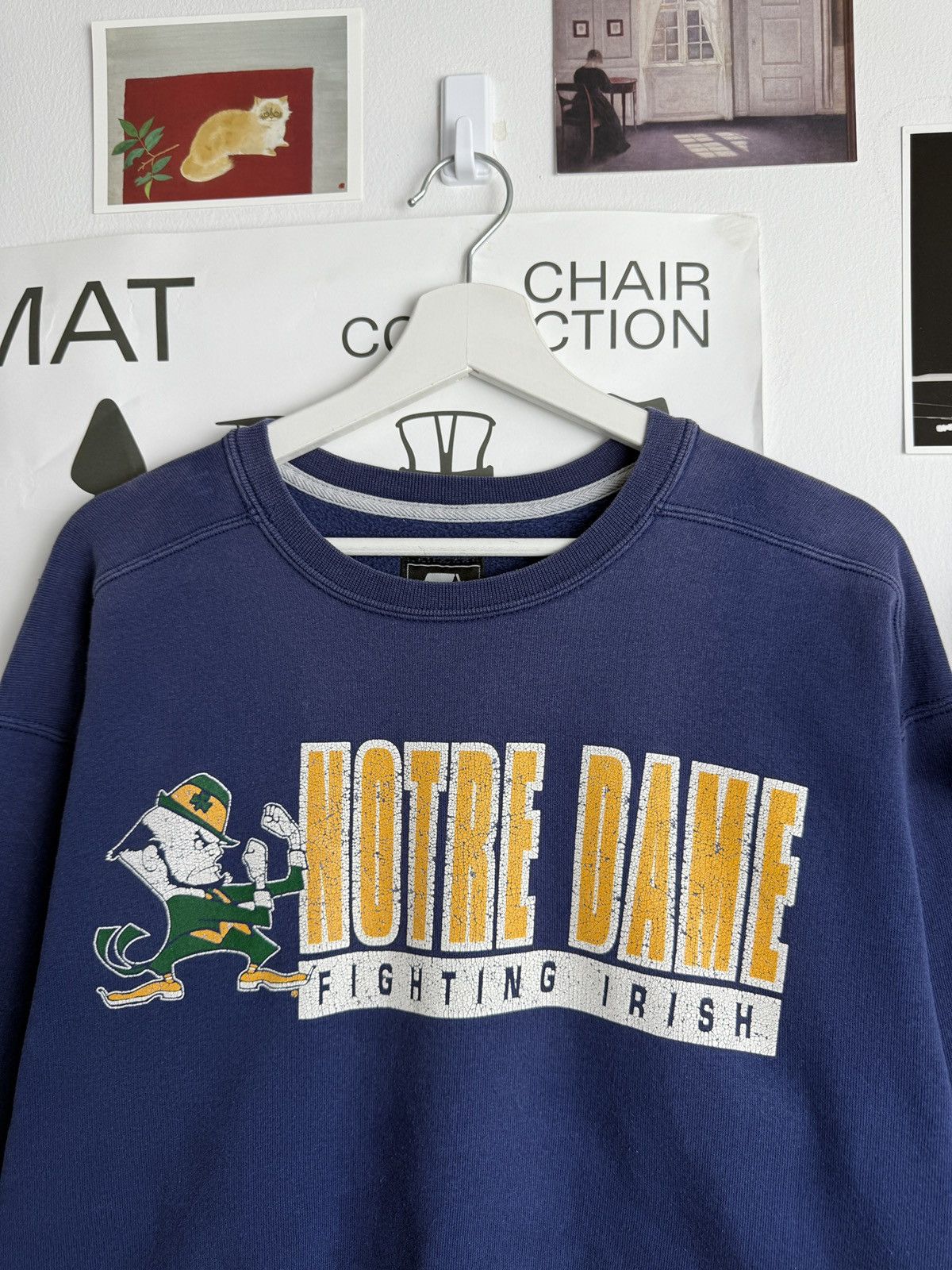 Starter Vintage 90s Starter Notre dame football collage sweatshirt L Size US L / EU 52-54 / 3 - 3 Thumbnail