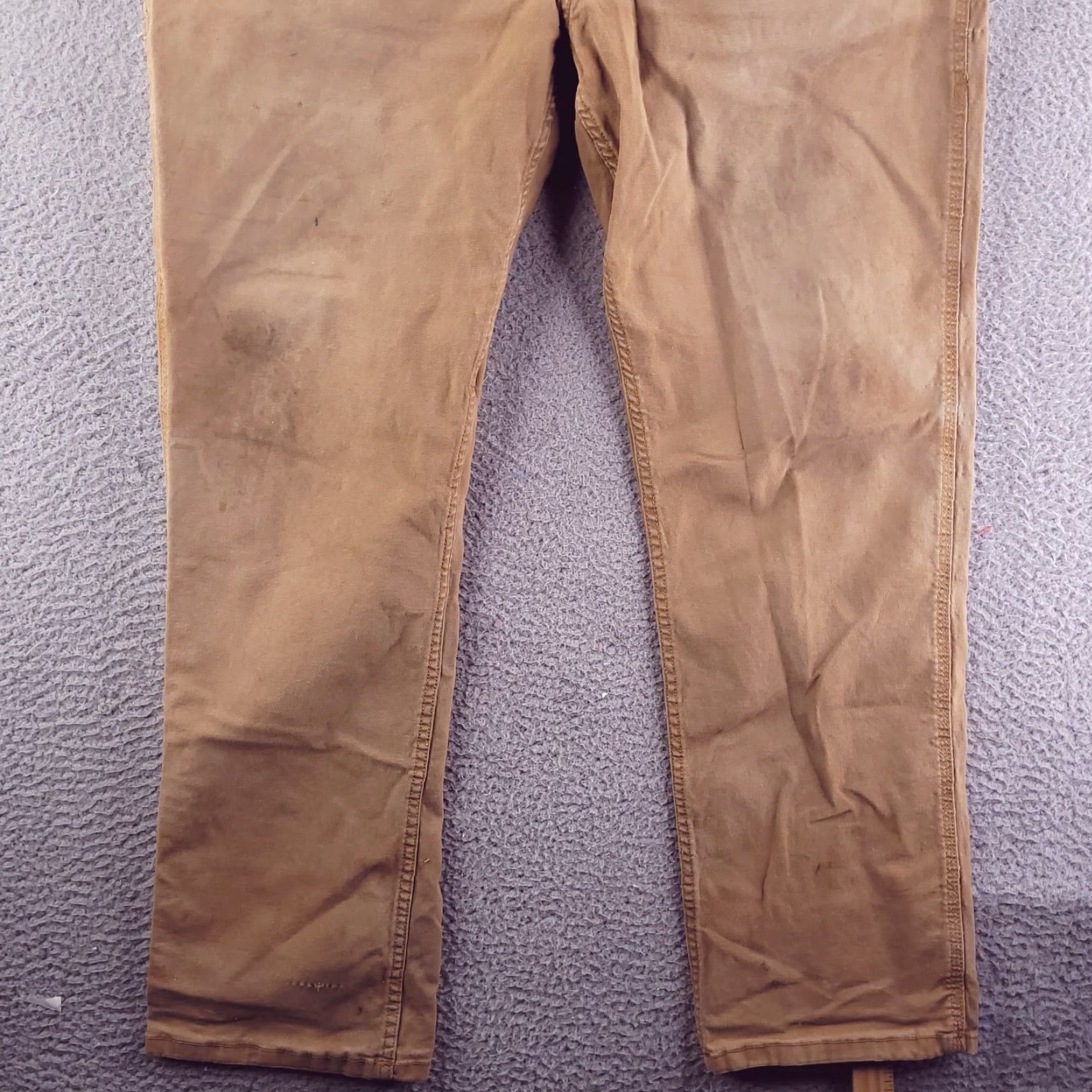 Vintage Ridgecut Toughwear Mens Pants 36x30 Brown Cotton Chino Straight Regular Distressed Workwear Size US 36 / EU 52 - 2 Thumbnail