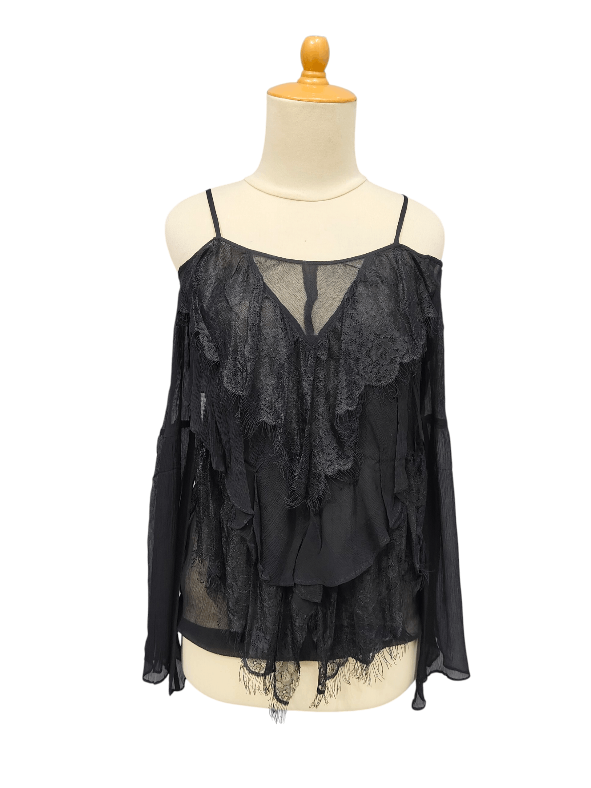 KMRii 2000s Grace Continental🇯🇵Gothic Romantic Silk Sheer Blouse Size M / US 6-8 / IT 42-44 - 1 Thumbnail