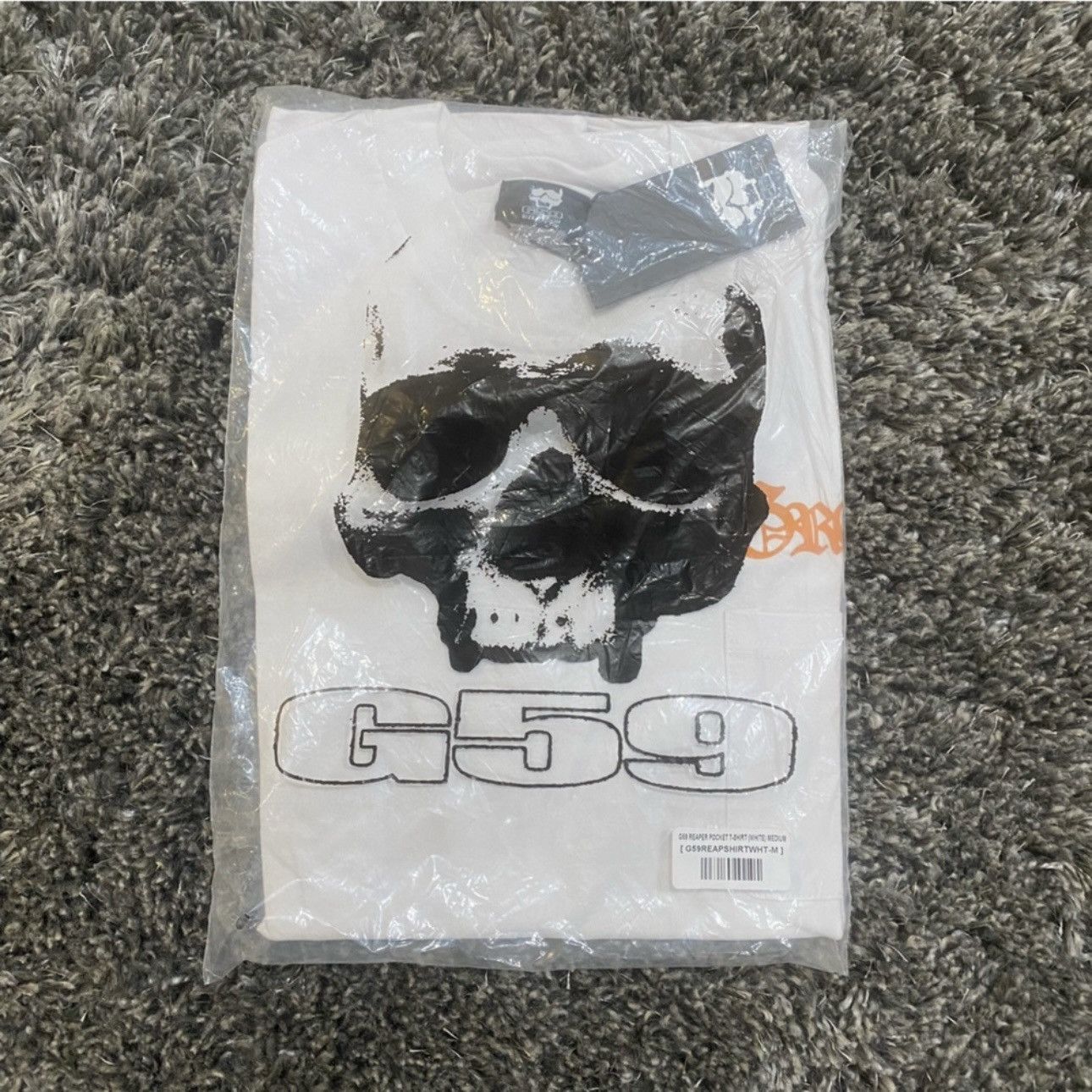 G59 Records G59 Reaper Pocket T-Shirt in White, Size M Size US M / EU 48-50 / 2 - 8 Thumbnail