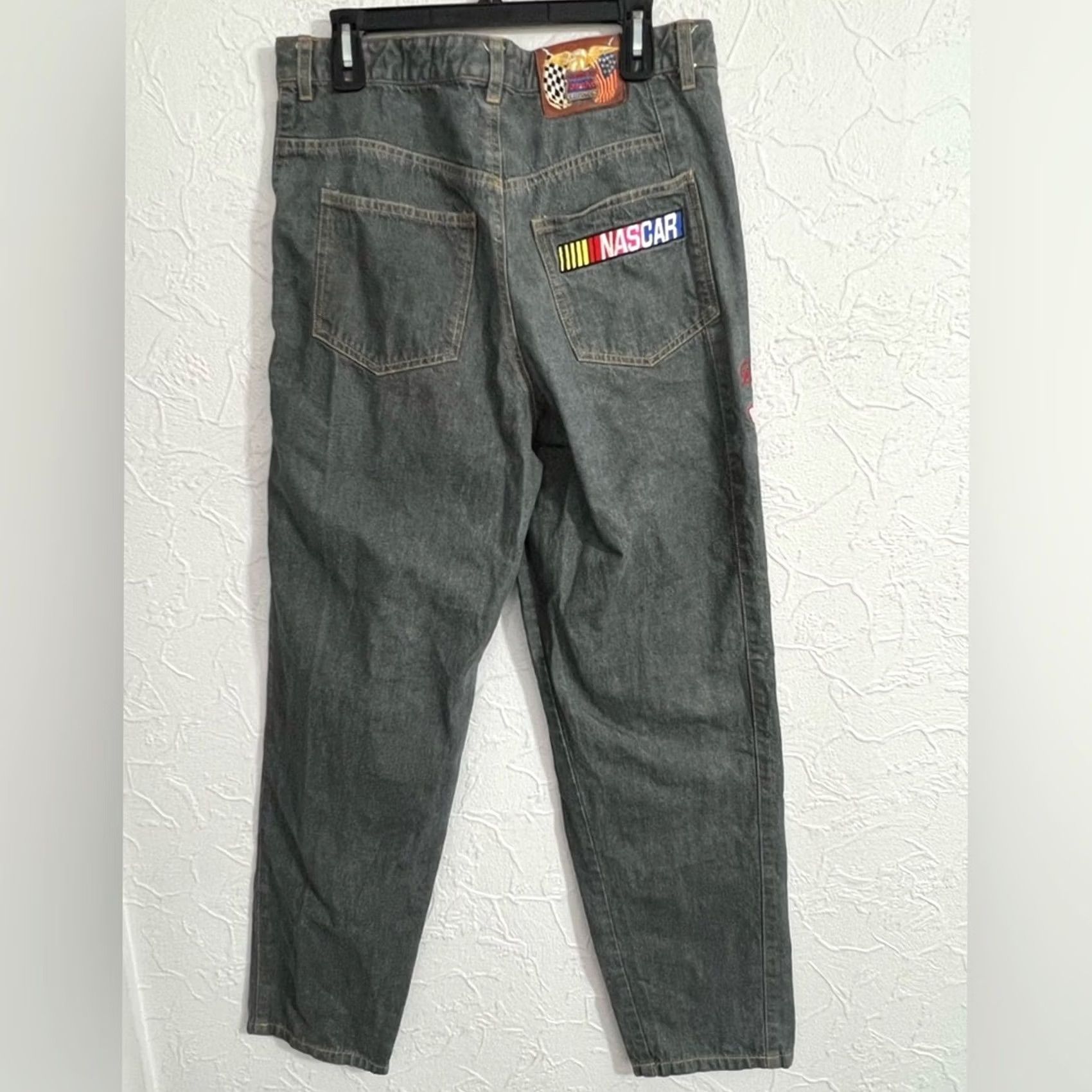 JH Design JH Racing Collection Y2M Denim Jeans Wide-Leg 34x33 Black Mens Regular Size 34 RARE Size US 34 / EU 50 - 2 Thumbnail
