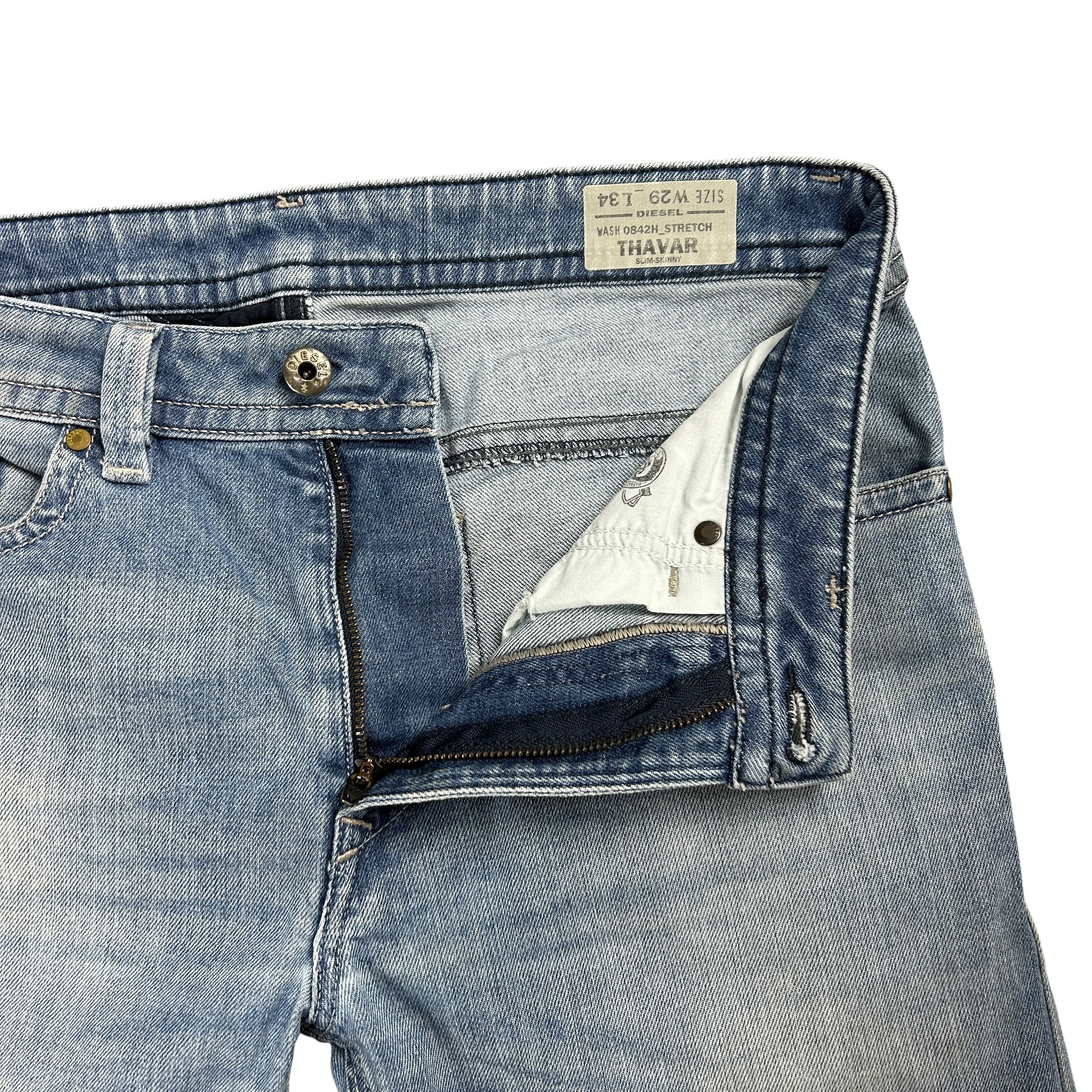 Diesel Diesel Thavar Slim Skinny Stretch Blue Denim Jeans W29L32 Size US 29 - 5 Thumbnail