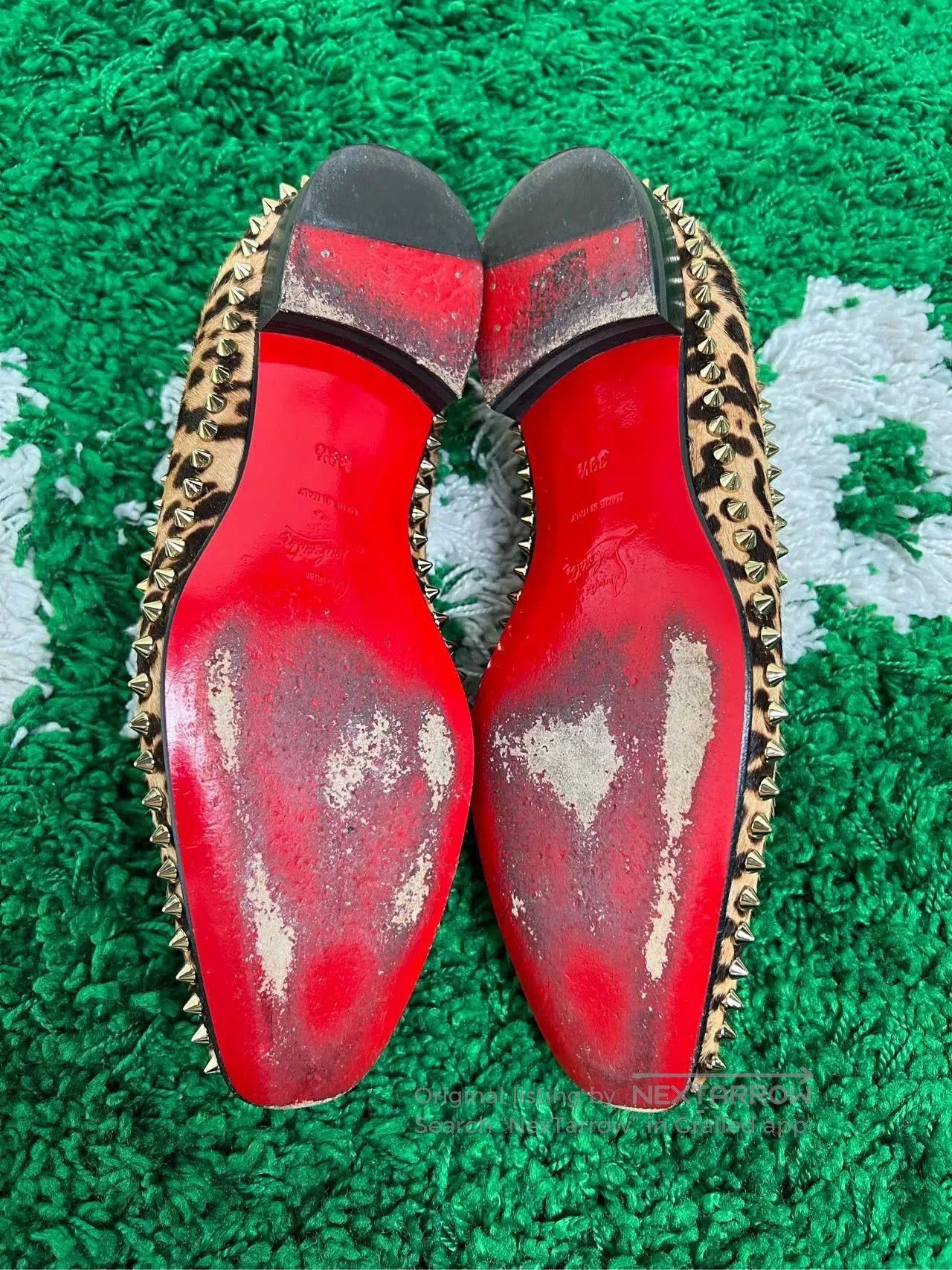 Christian Louboutin Christian Louboutin Leopard Gold Stud Red Sole. Size US 8.5 / IT 38.5 - 5 Thumbnail