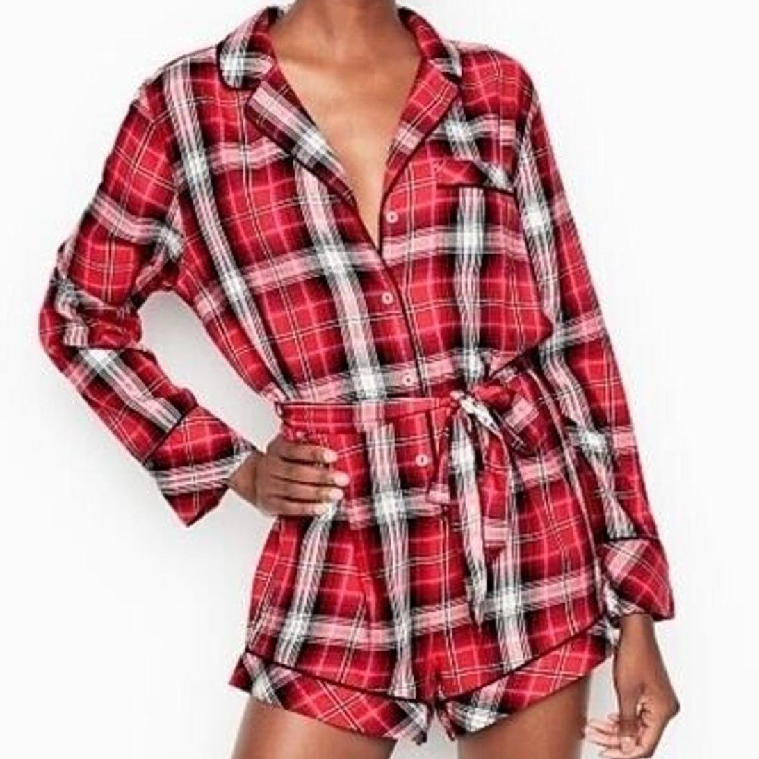 Victoria's Secret Victorias Secret Plaid Romper Sleepwear XS Holiday Preppy Size ONE SIZE - 1 Thumbnail