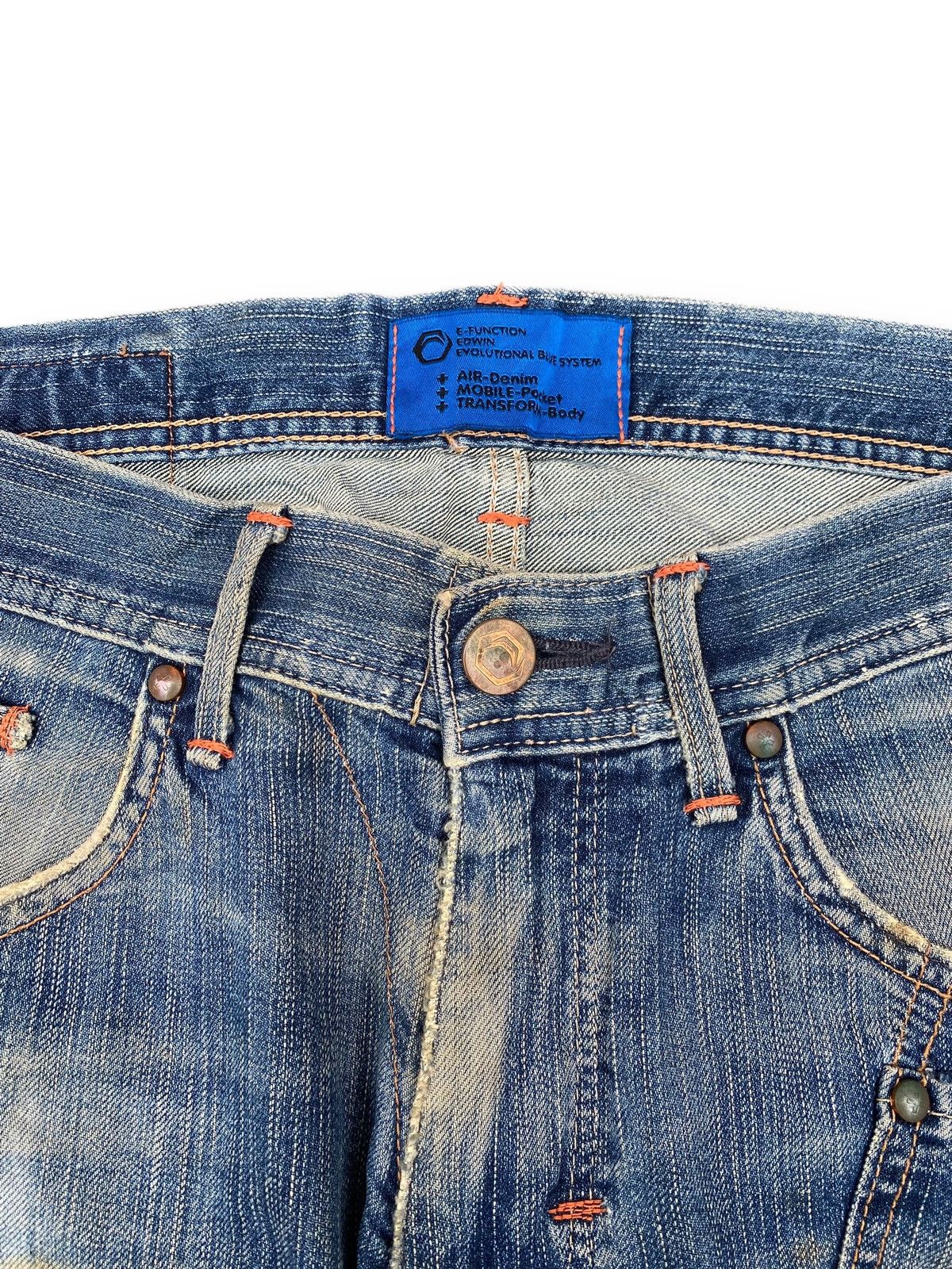 Edwin × Japanese Brand × Vintage Vintage Selvedge Distressed Edwin Denim Jeans. #D8 Size US 32 / EU 48 - 3 Thumbnail
