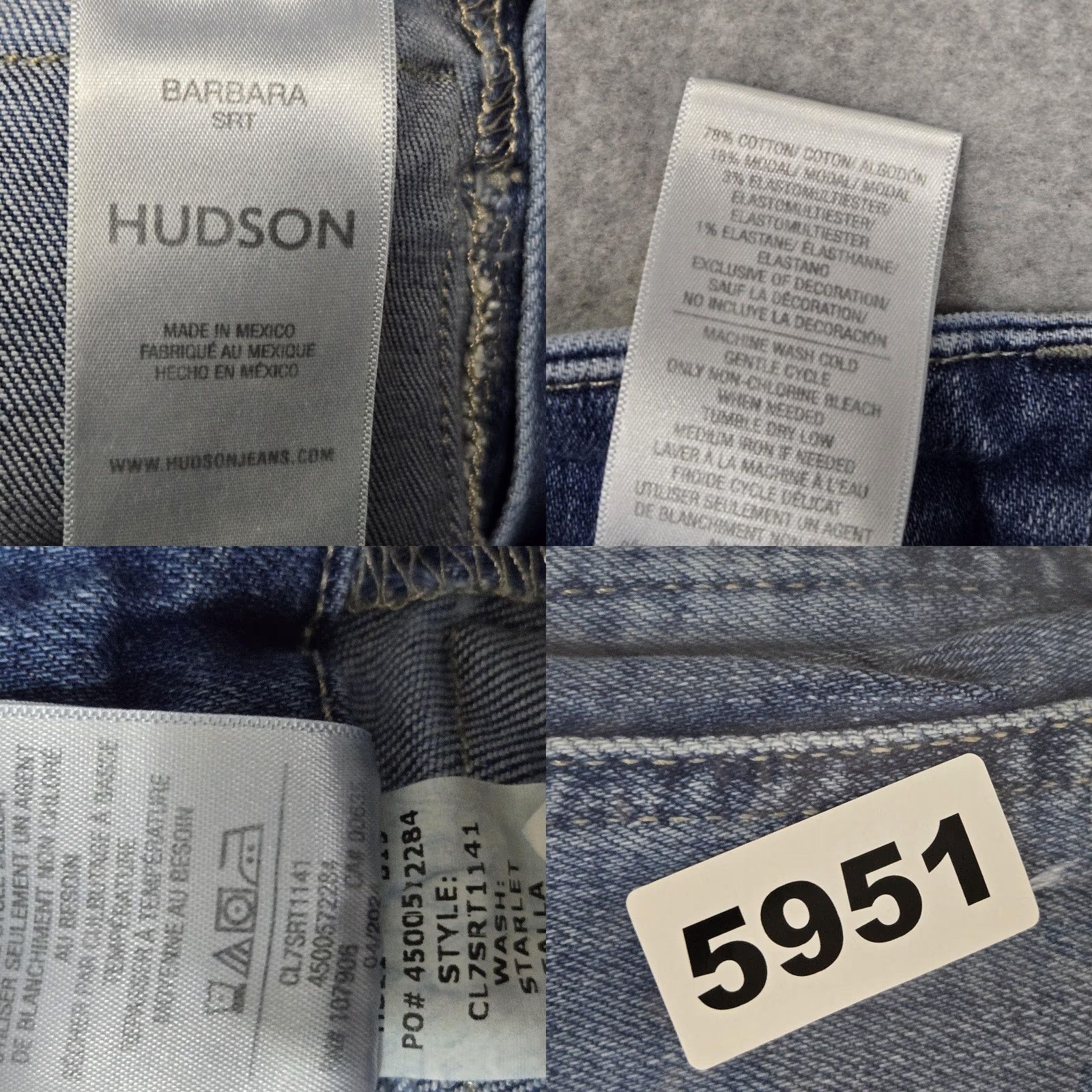 Hudson Hudson Jeans Womens 24 Blue Flare High Rise Starlet Stretch Denim Pants Size 42" / US 20 - 10 Thumbnail