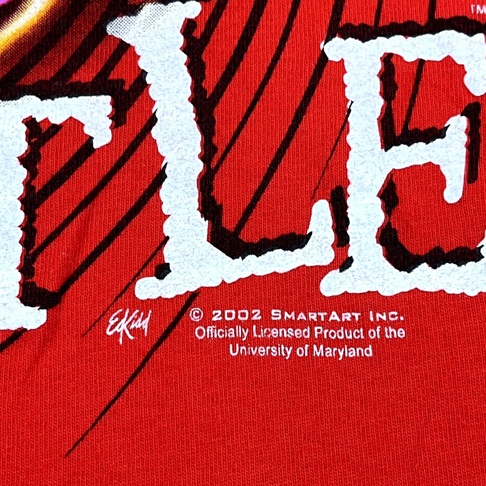 Fruit Of The Loom VINTAGE UNIVERSITY OF MARYLAND Shirt Mens 2XL Red Terrapins Turtle Graphic T Y2K University Mens Shirt 2XL Red Graphic Print Cotton Size US XXL / EU 58 / 5 - 3 Thumbnail