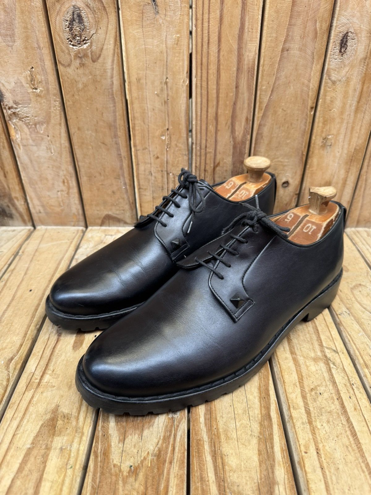 Valentino valentino garavani black leather derby dress Shoes EUR 43 Size US 10 / EU 43 - 5 Thumbnail