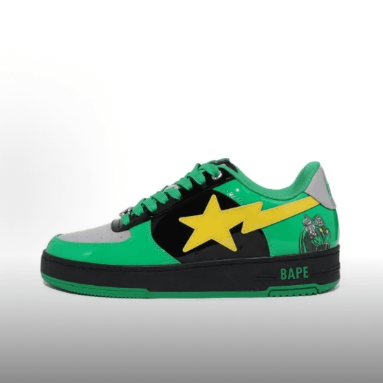 Bape × Marvel Comics BAPE × Fantastic Four Patent Leather Low-Top Casual Sneakers Size US 10 / EU 43 - 5 Thumbnail