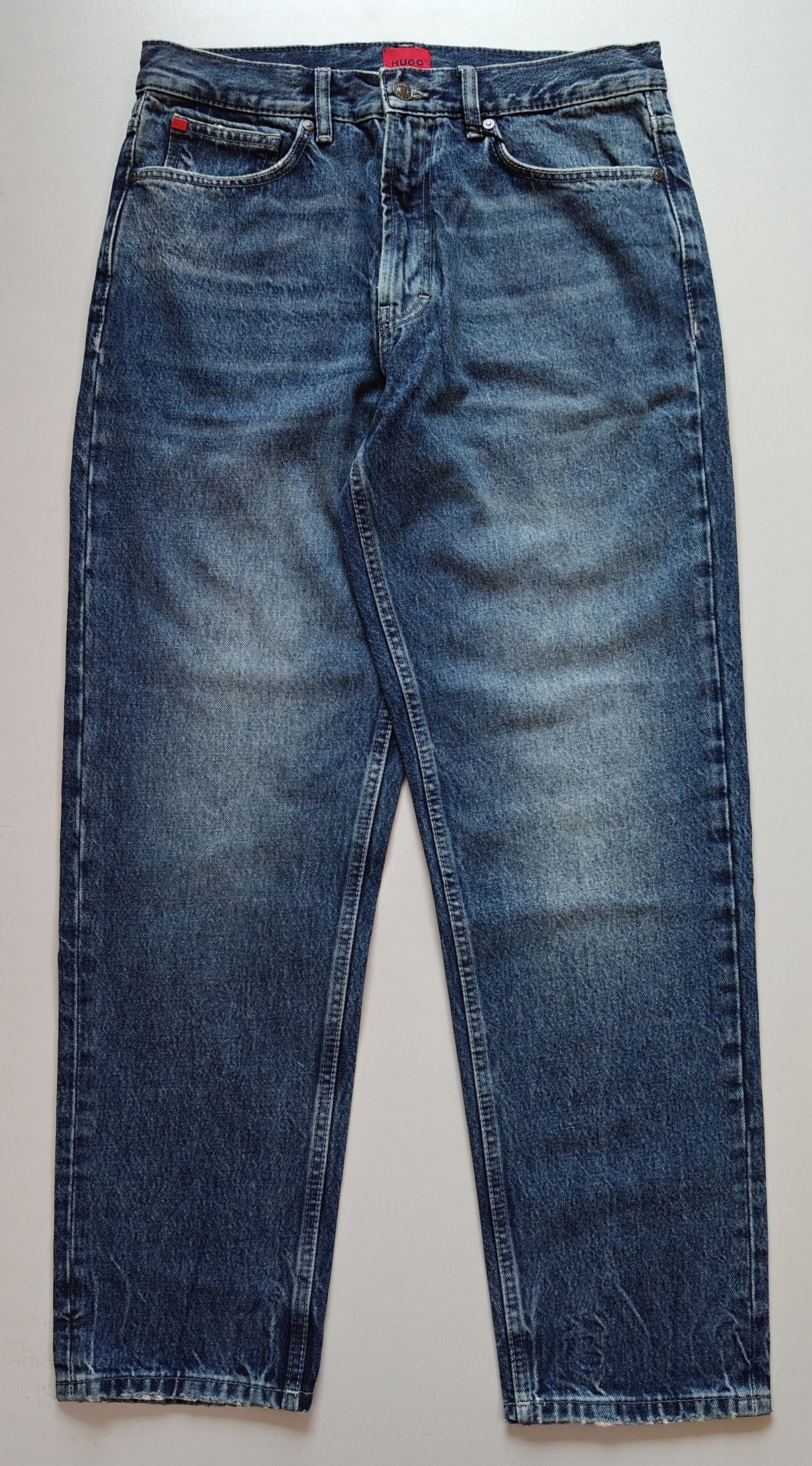 Hugo HUGO Relaxed Tapered Fit men's Jeans Free Shipping T/6078 Size US 31 - 3 Thumbnail