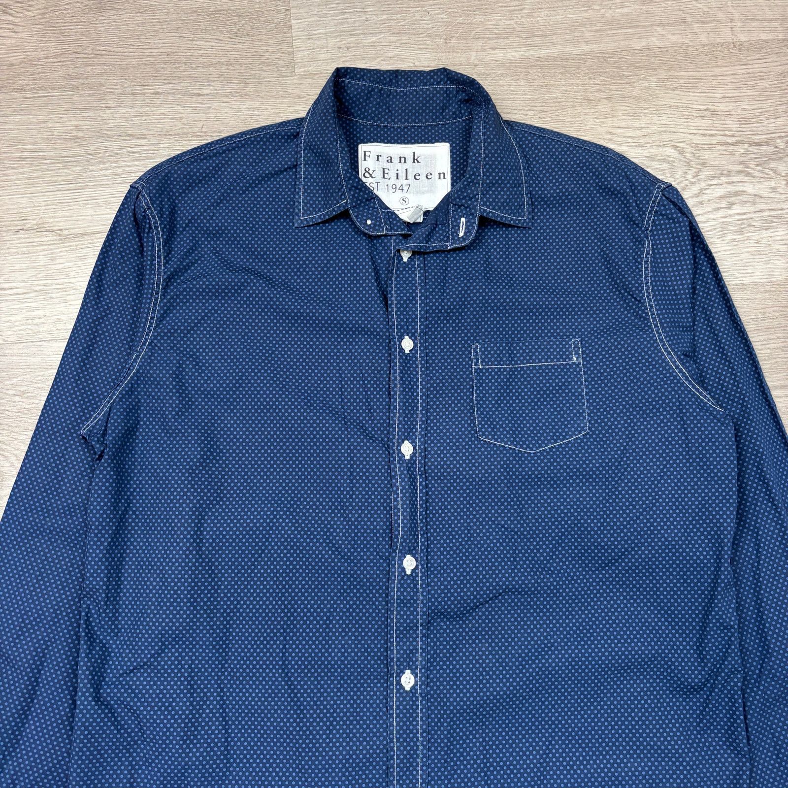Frank & Eileen Frank & Eileen Luke Polka Dot Blue Button Up Shirt Men's S Size US S / EU 44-46 / 1 - 2 Thumbnail