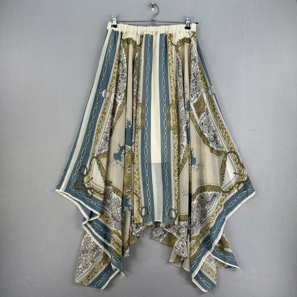 Japanese Brand Jeanasis Maxi Skirt Iconic Hermes Paris Pattern Style Size 30" / US 8 / IT 44 - 1 Thumbnail