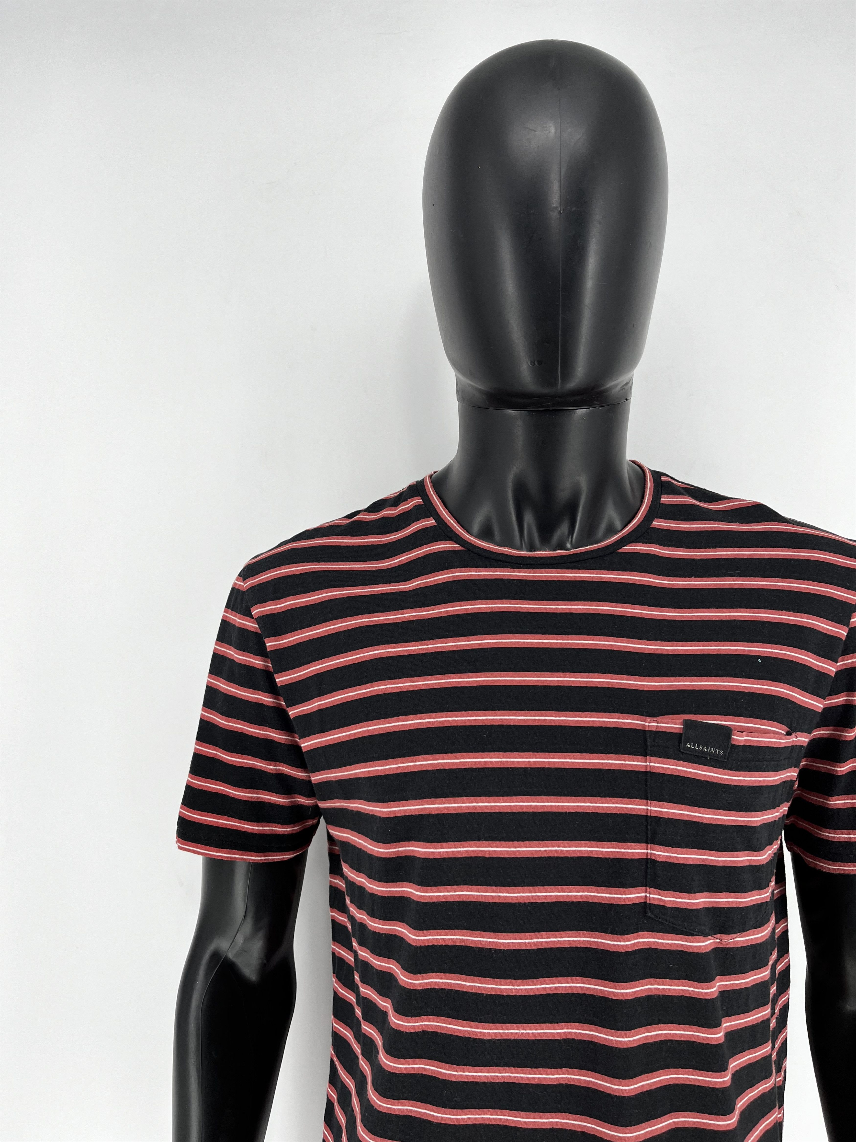 Allsaints Vintage Y2K Allsaints Striped T-shirt luxury Sportswear Sz L Size US L / EU 52-54 / 3 - 7 Thumbnail