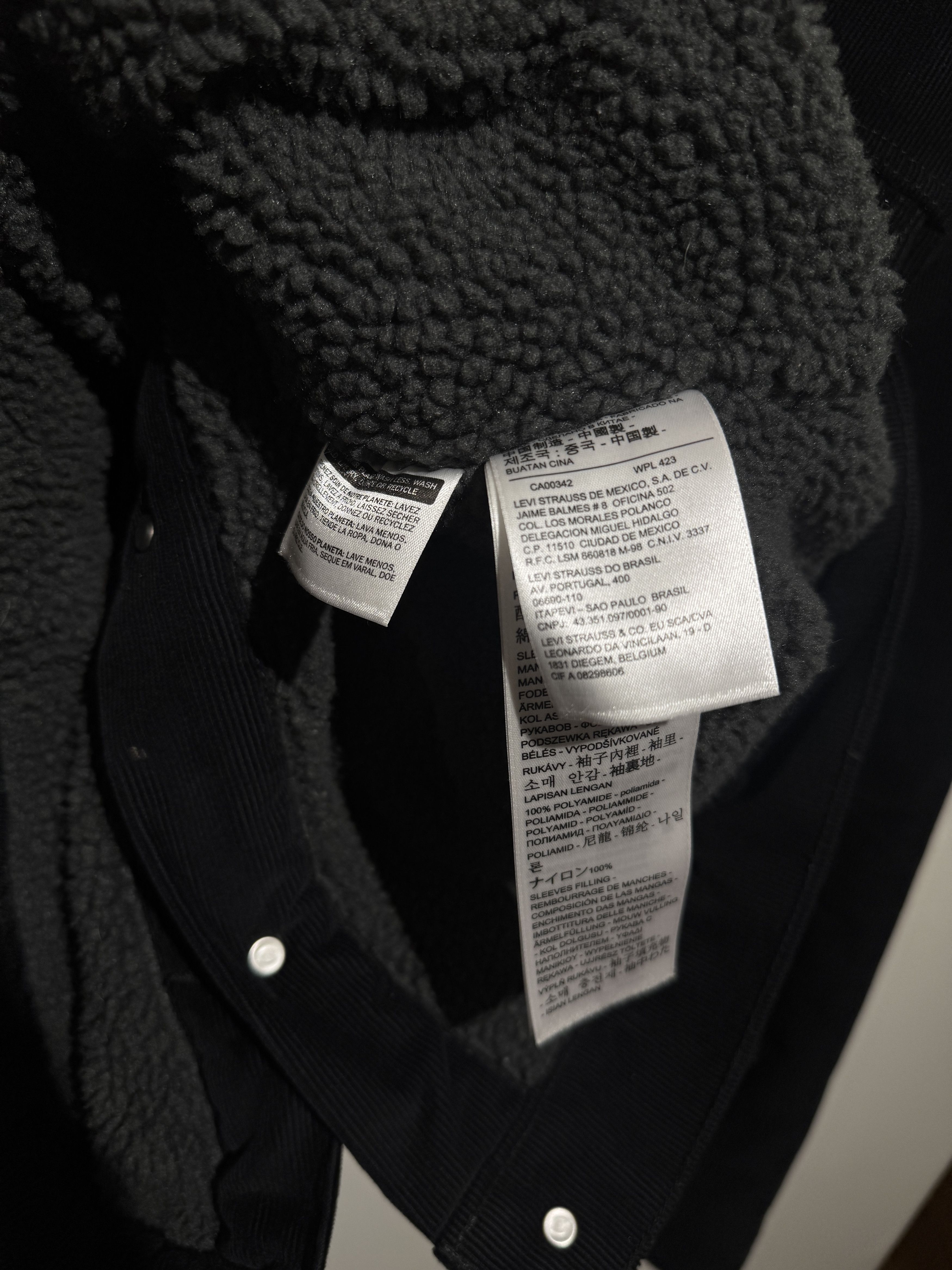 Levi's Levi’s Sherpa Trucker Jacket – Black Corduroy Size US M / EU 48-50 / 2 - 6 Thumbnail