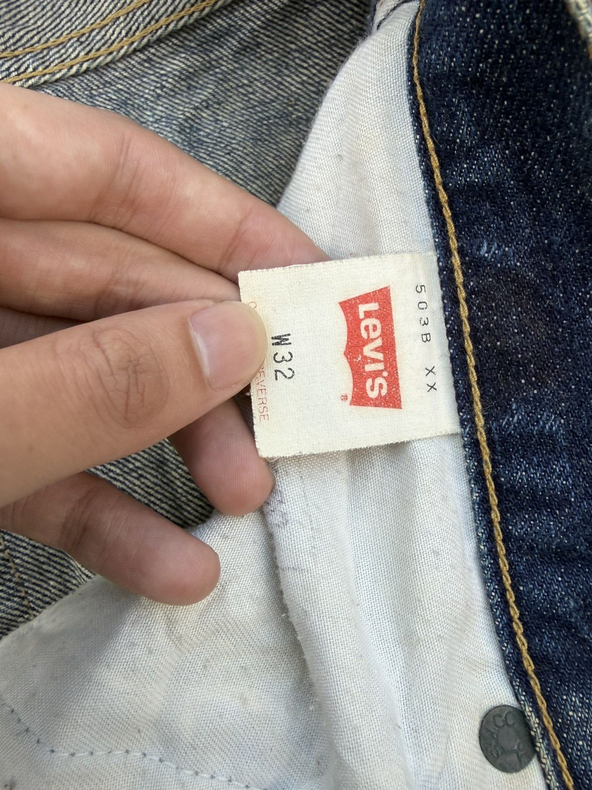 Kapital VINTAGE LEVIS 503B BIG E SELVEDGE RUSTY DISTRESSED DENIM Size US 32 / EU 48 - 15 Thumbnail