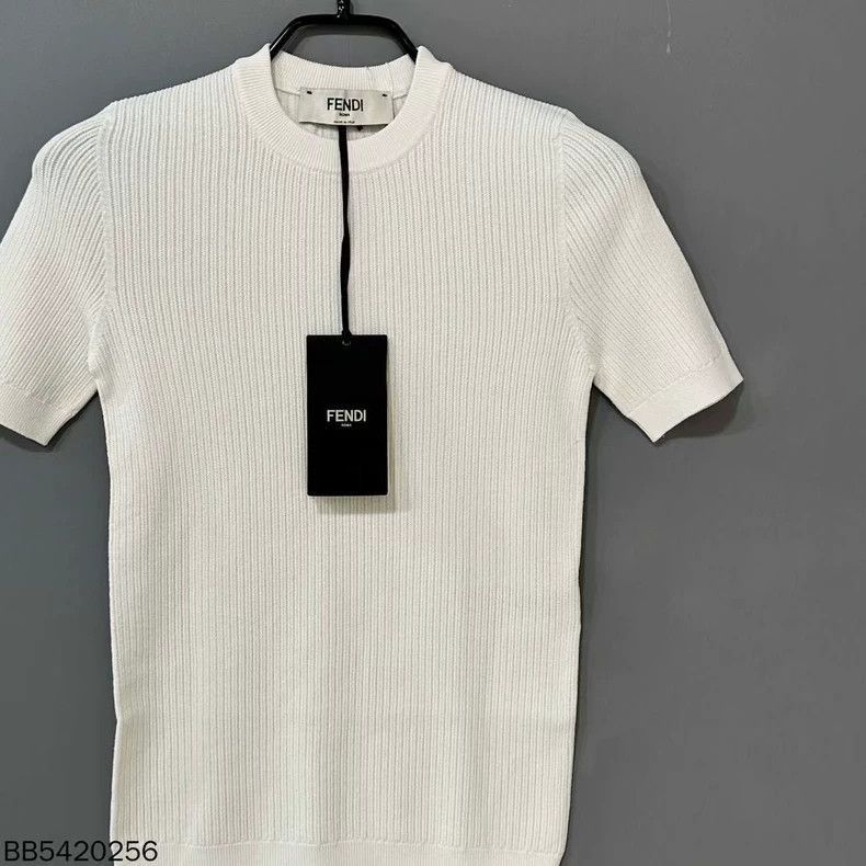 Fendi Fendi Short Sleeve Ribbed Logo Top Size US S / EU 44-46 / 1 - 2 Thumbnail