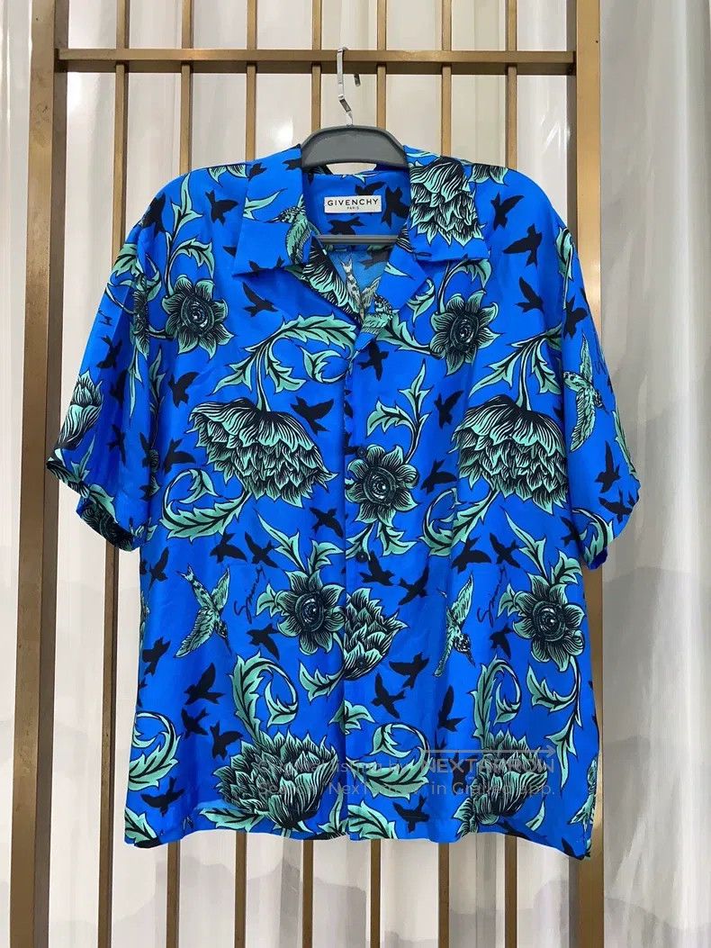 Givenchy Givenchy Size39 Blue Hawaiian shirt short-sleeve (size 39) Size US M / EU 48-50 / 2 - 3 Thumbnail