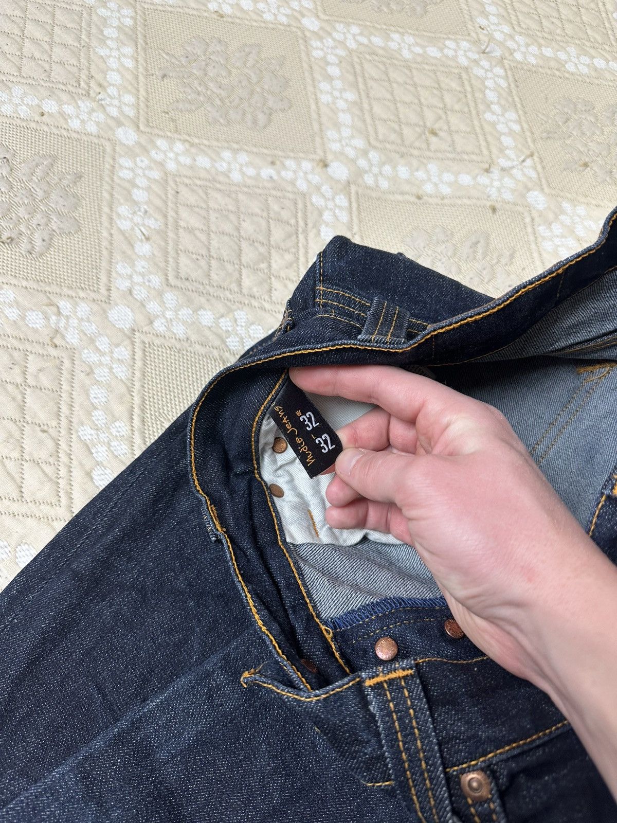 Nudie Jeans 🔥 Nudie Grim Tim Vintage Slim Fit Navy Jeans Denim Pants Size US 32 / EU 48 - 6 Thumbnail