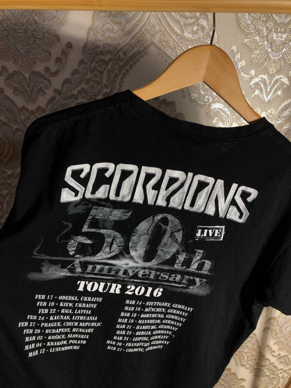 Band Tees × Vintage VERY RARE SCORPIONS DOUBLE PRINTED ROCK T-SHIRT WORLD TOUR Size US XL / EU 56 / 4 - 4 Thumbnail