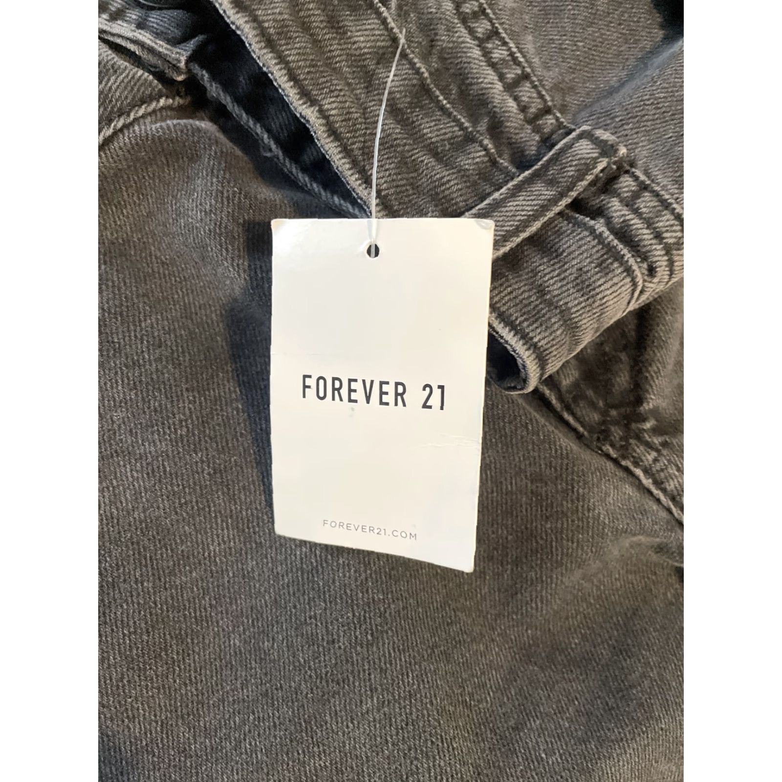 Forever 21 FOREVER 21 Jeans Women's 31 Straight Denim Black 100% Cotton Distressed Zipper Button Pockets Inseam 26" 33x26 NWT Size 24" / US 00 / IT 34 - 4 Thumbnail