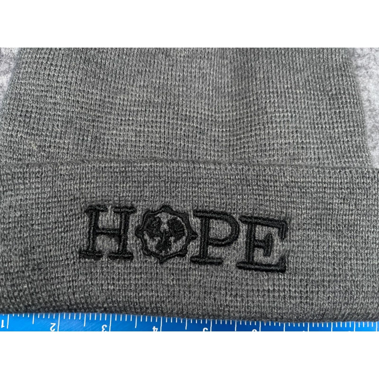 George George Beanie Toque One Size Adult Gray Knit Acrylic Hat Mens Womens Unisex Outdoors Ski Winter Fall Spring Summer - 90s? Size ONE SIZE - 2 Thumbnail