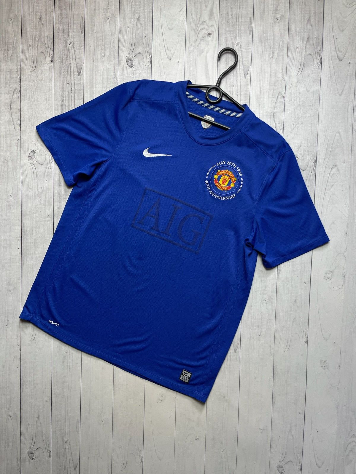 Vintage Nike Manchester United soccer jersey blue size L