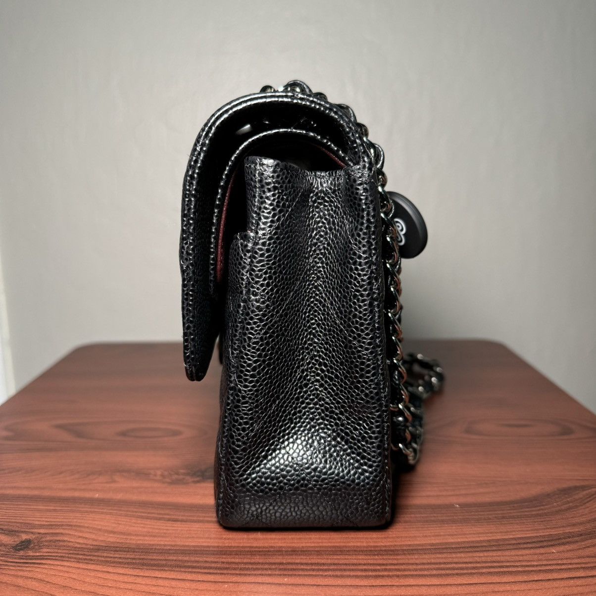 Chanel CHANEL Caviar Quilted Medium Double Flap in Black Size ONE SIZE - 7 Thumbnail