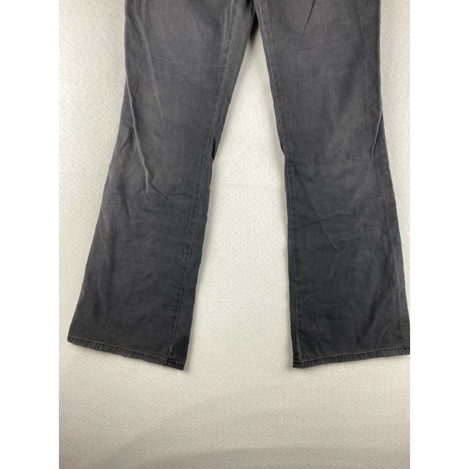 Express Express Jeans Womens 4 Black Flared Stretch Denim Casual Dark Wash Pants Size 27" / US 4 / IT 40 - 3 Thumbnail