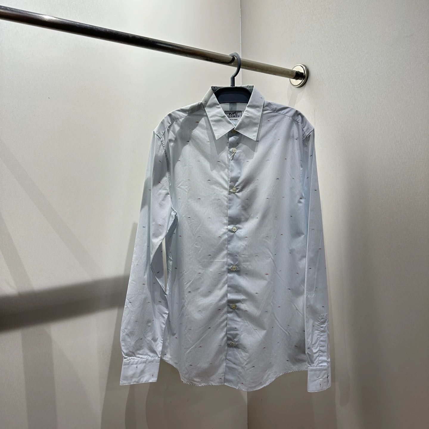 Hermes Multi-Patterned Long Sleeve Button-Up Shirt Size US L / EU 52-54 / 3 - 1 Thumbnail