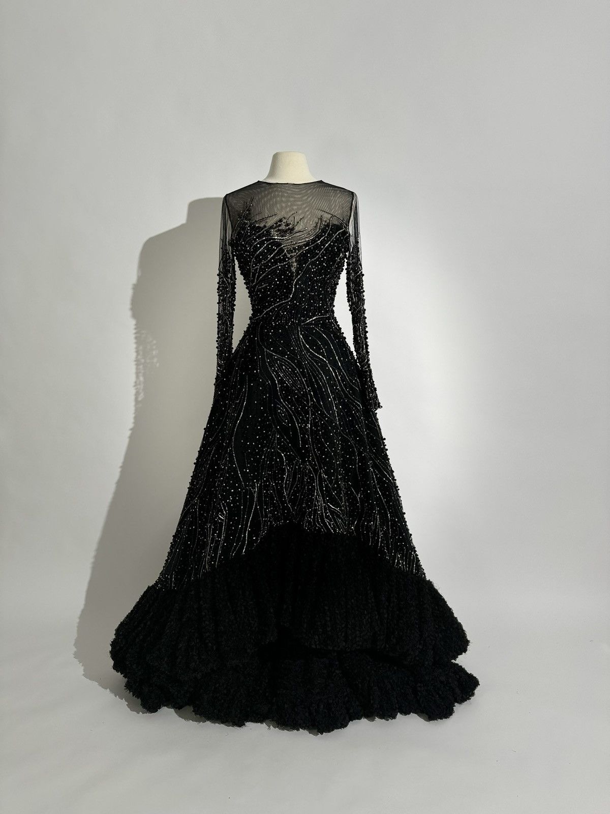 Other Brand New US 10 GEMY MAALOUF Beaded Embroidered Gown Size L / US 10 / IT 46 - 2 Thumbnail