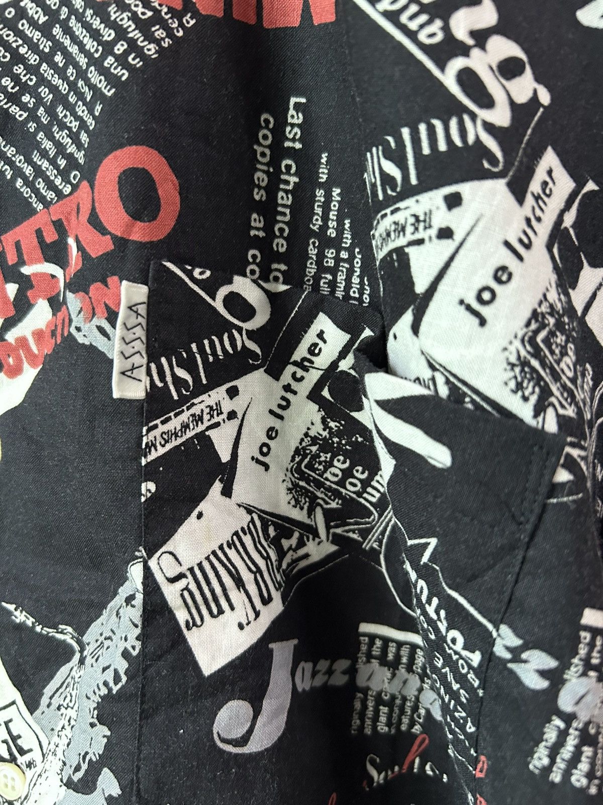 Japanese Brand 90s ASSSA Jazz Motif All Over Print Shirt Size US M / EU 48-50 / 2 - 15 Thumbnail