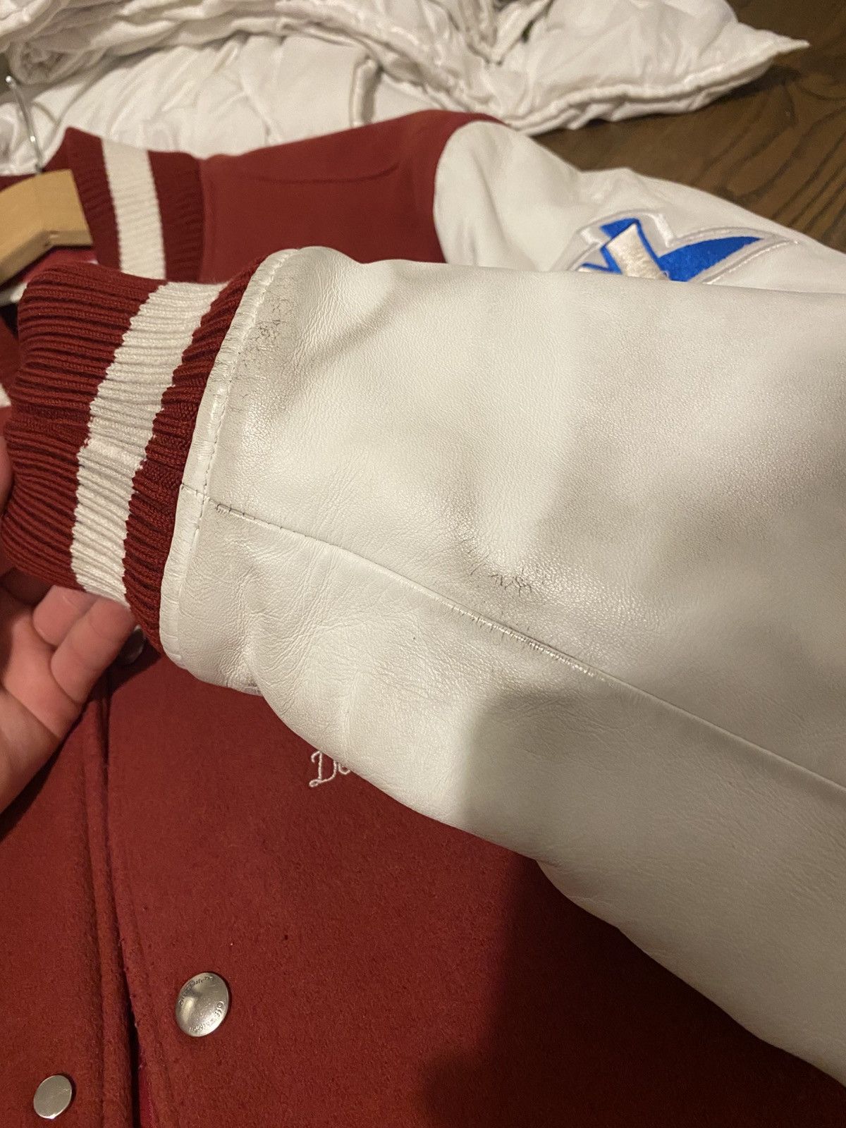 Off-White Off White Varsity leather ON THE GO Jacket Size US L / EU 52-54 / 3 - 18 Thumbnail