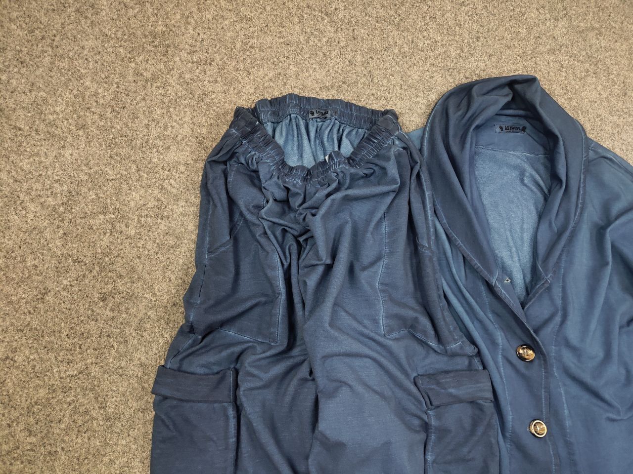 Japanese Brand La Bass Germany Design Blue Cargo Baggy Suit Pants Jacket Size L / US 10 / IT 46 - 5 Thumbnail