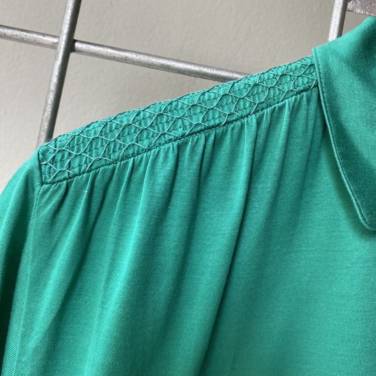 Valentino Varentino garavanl Green Pleated Shoulder Polo Shirt Size M / US 6-8 / IT 42-44 - 5 Thumbnail