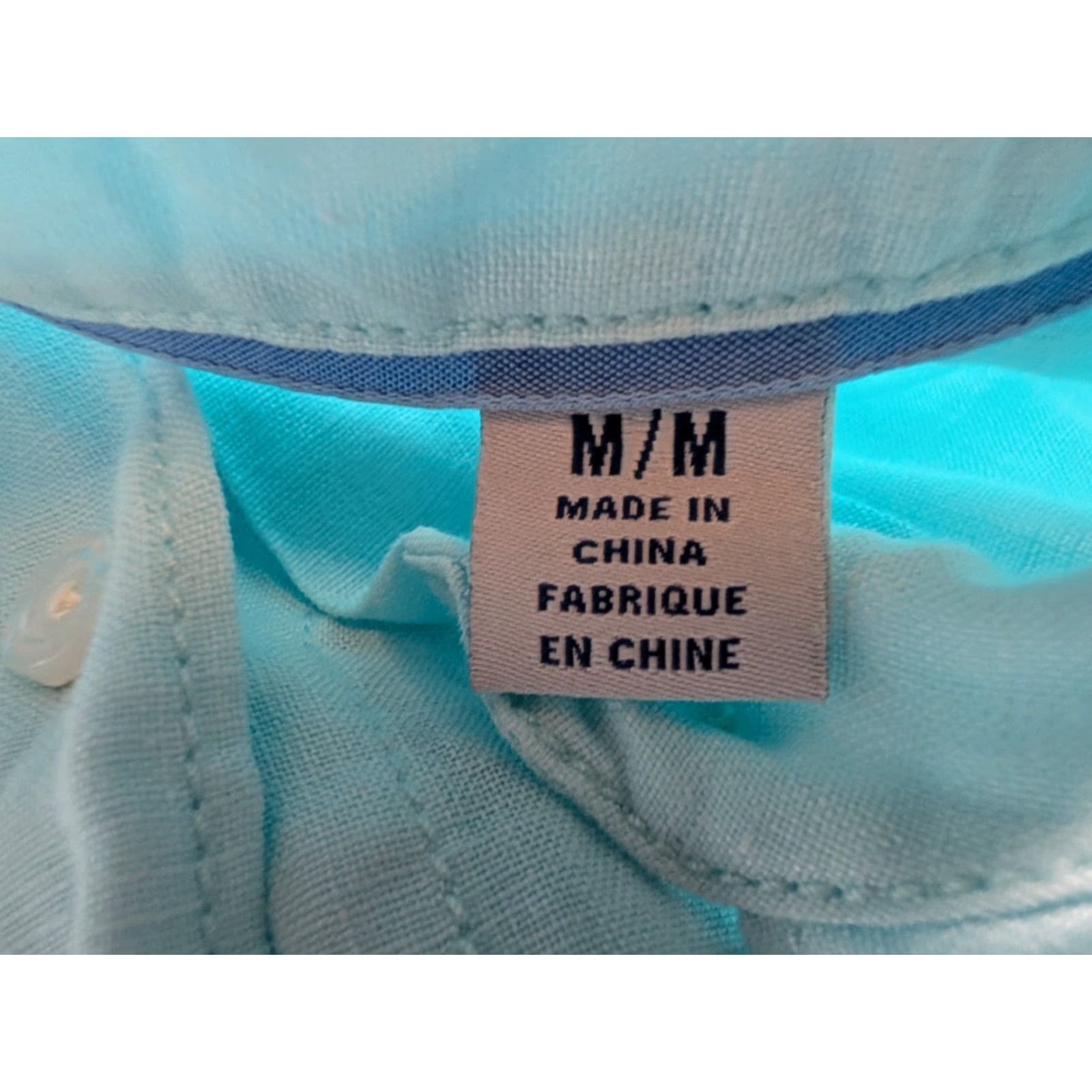 Tommy Bahama Tommy Bahama Shirt Womens Medium Blue Beachy 100% Linen Ombre Two Palms Dip-Dye Long Sleeve Collared Button Blouse Leather? Size M / US 6-8 / IT 42-44 - 5 Thumbnail