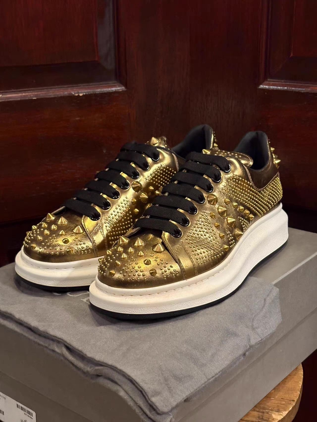 Alexander McQueen Alexander McQueen 16FW Studded Platform Sneakers Ｑ25 Size US 7 / EU 40 - 3 Thumbnail