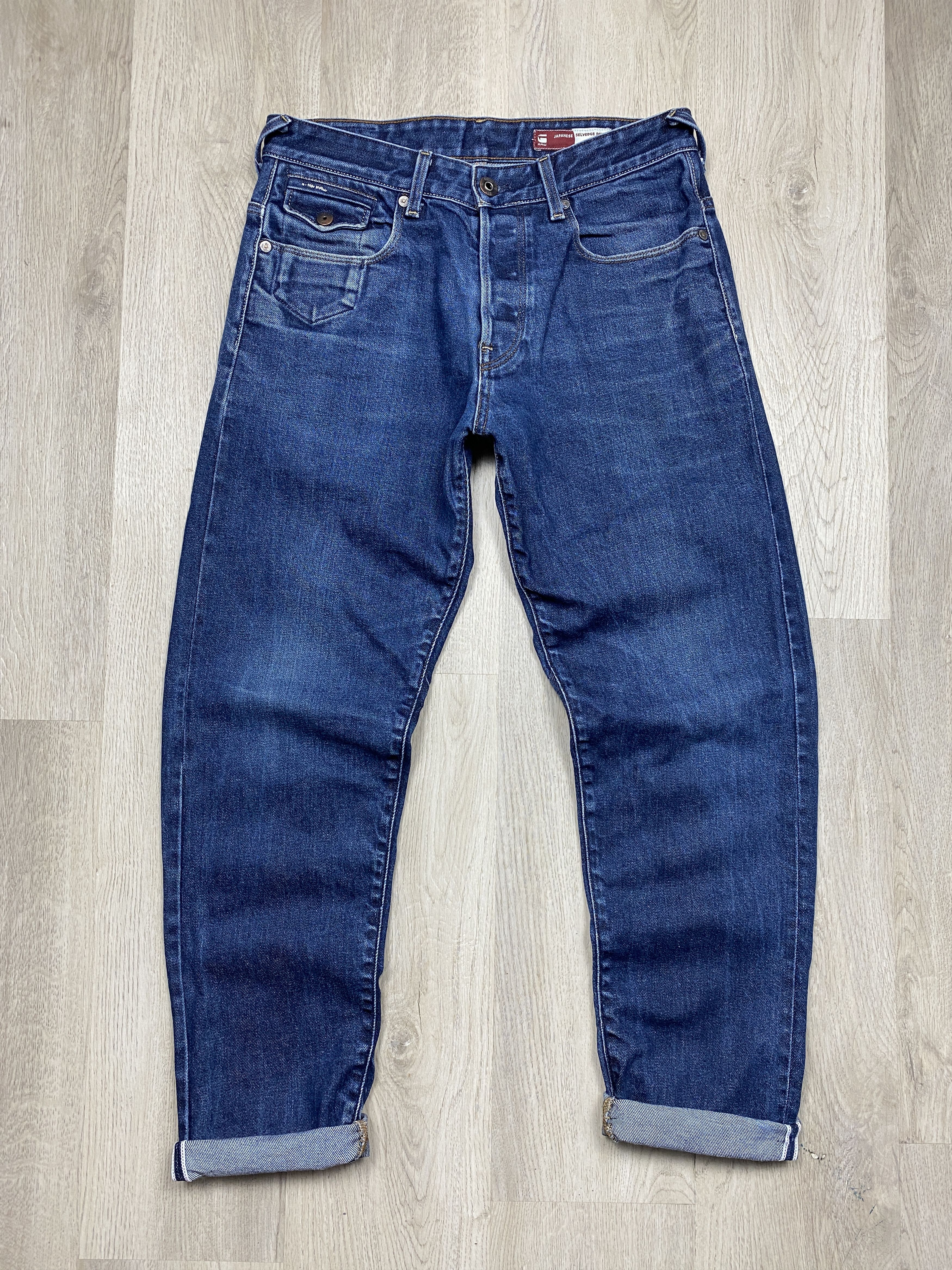 G-Star G Star Raw Selvedge Morry Relaxed Tapered Denim Pants Jeans Size US 31 - 1 Thumbnail