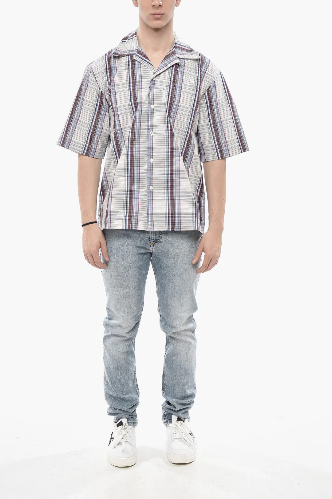 Marni og1mm0326 Cotton Bowling Shirt in Multicolor Size US L / EU 52-54 / 3 - 4 Thumbnail
