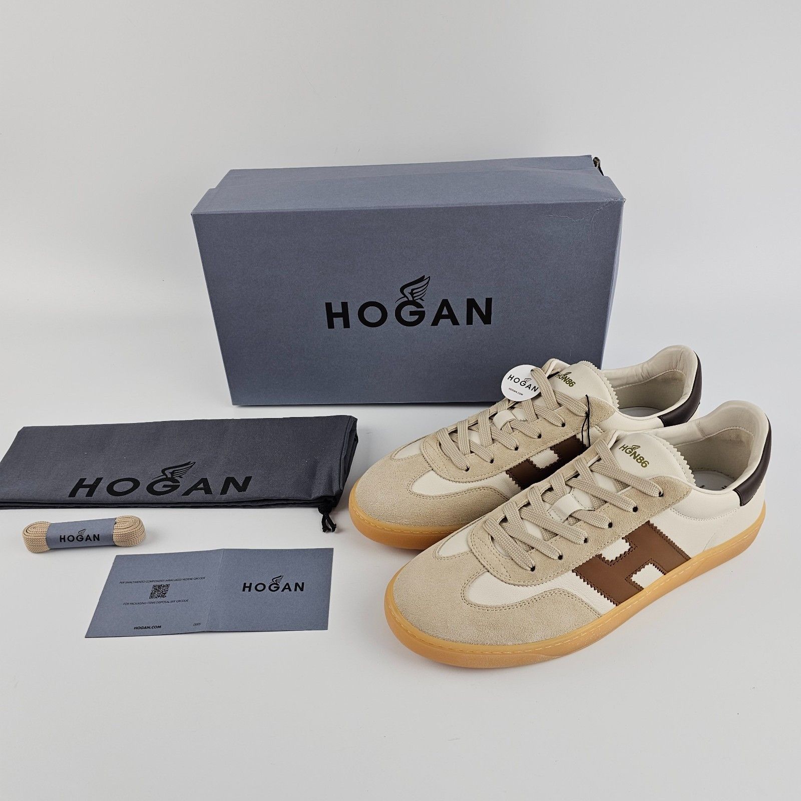 Hogan HOGAN Cool White/Brown Sneakers New & Authentic Size US 5.5 / EU 38 - 3 Thumbnail