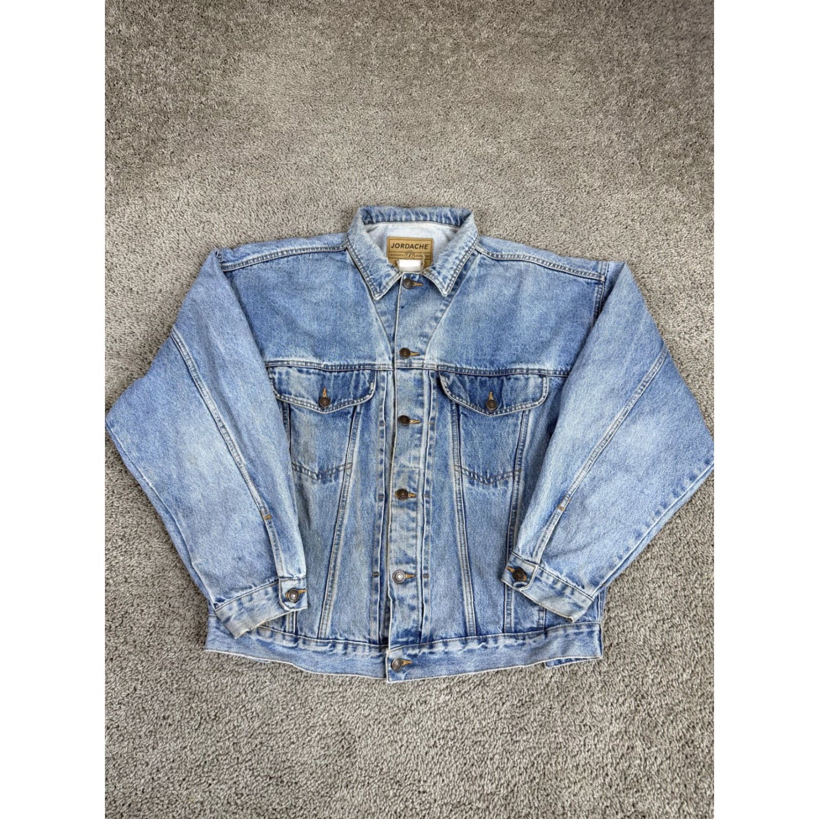 Jordache VTG Jordache Jacket Mens 2XL Trucker Button Front Denim Casual Classic Jeanswear Jacket Size US 39 - 2 Thumbnail
