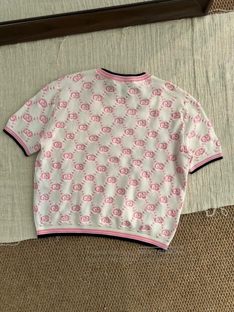 Gucci Gucci Classic GG pattern full-print knitted short sleeves Size S / US 4 / IT 40 - 2 Thumbnail