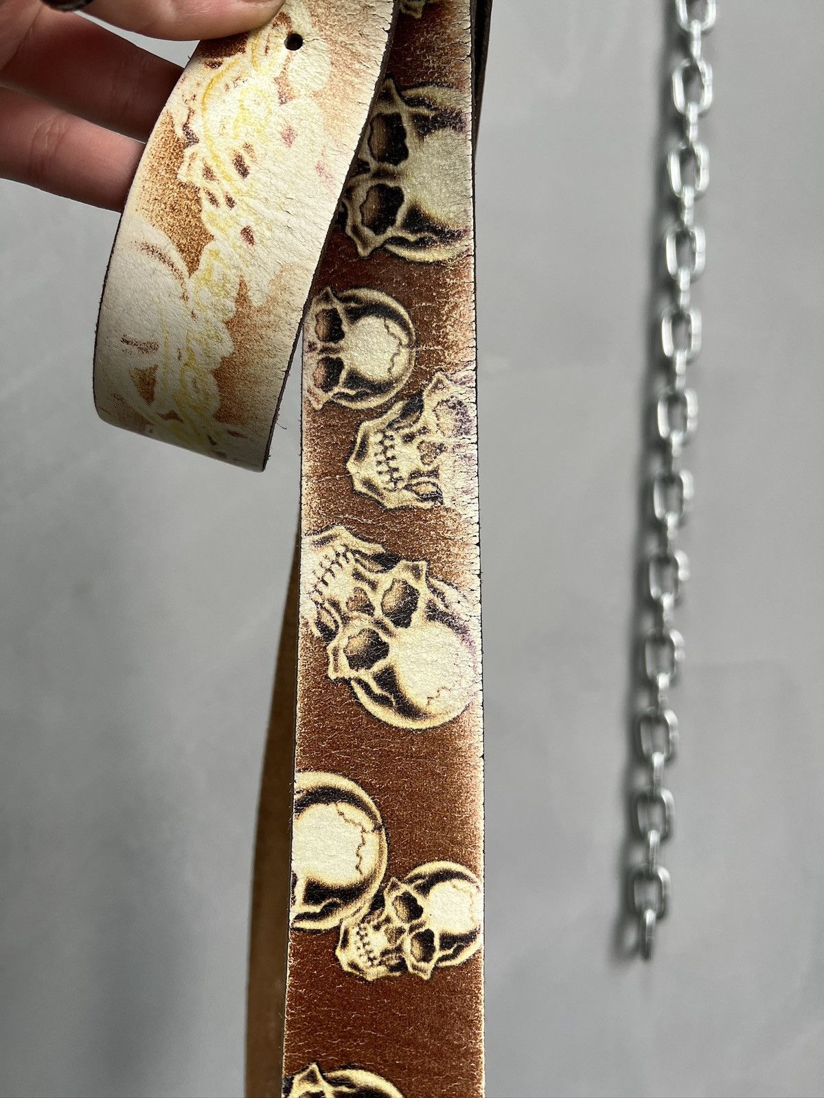 Ed Hardy Edhardy monogram japanese leather belt y2k hype Size ONE SIZE - 6 Thumbnail