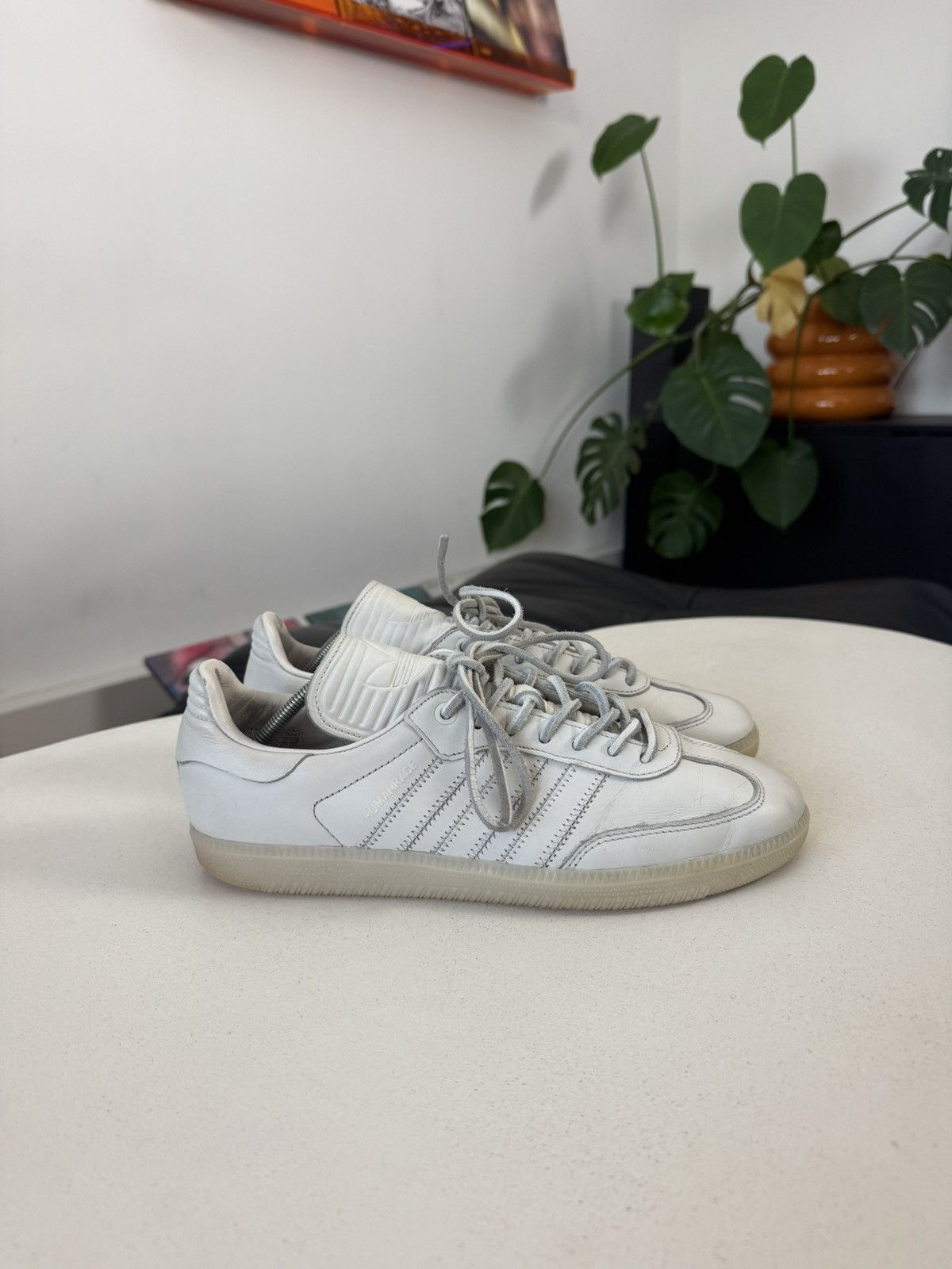 Adidas × Pharrell Adidas Samba × Pharrell Williams Humanrace White Low Leather Size US 9 / EU 42 - 1 Thumbnail