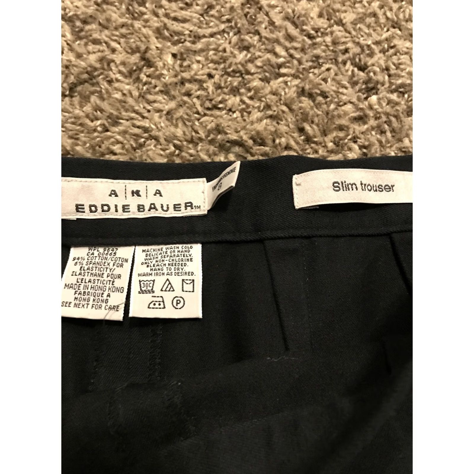 Eddie Bauer VINTAGE Eddie Bauer Pants Women Slim Dress Pants Black Cotton Blend 29in Inseam 8 Regular Multifunctional Slimming Size ONE SIZE - 2 Thumbnail