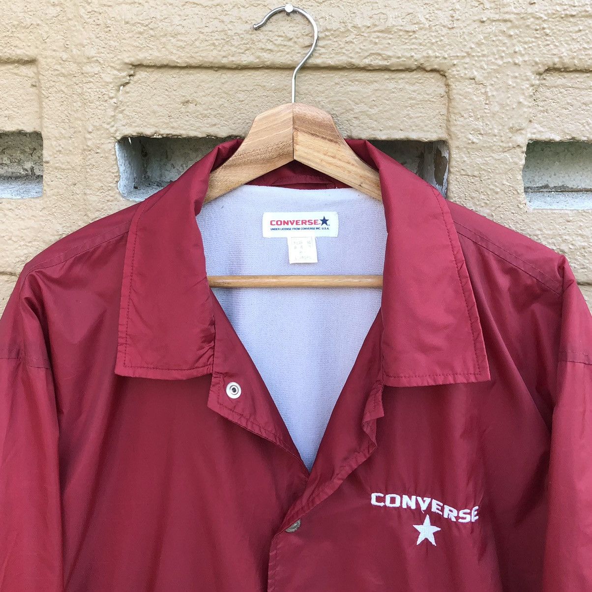 Converse Vintage Converse Snap Button Red Coach Jacket Size US L / EU 52-54 / 3 - 11 Thumbnail