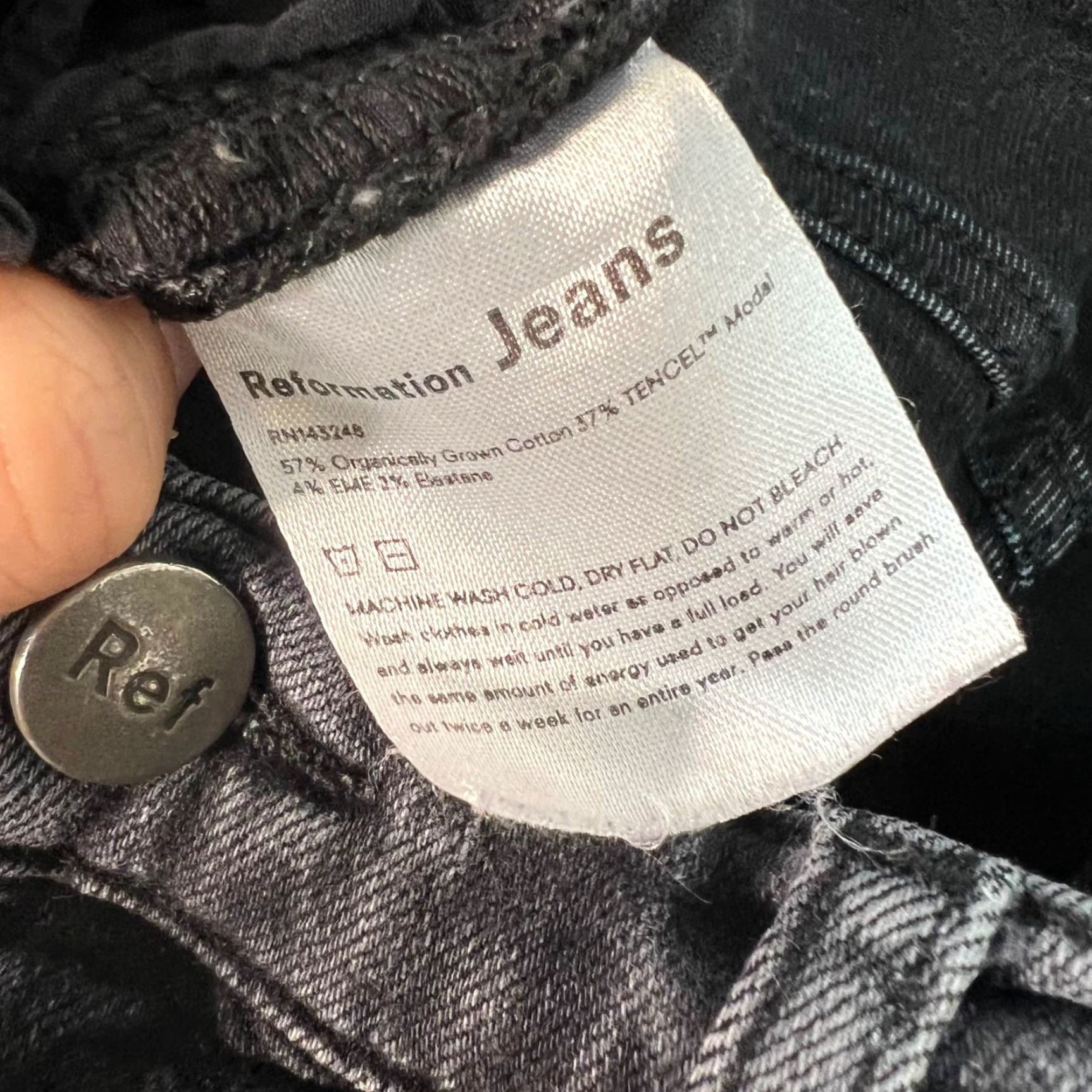 Reformation Reformation Womens Jeans Grey Size 28 High-Waisted Skinny Organic Cotton Blend Size 28" / US 6 / IT 42 - 6 Thumbnail