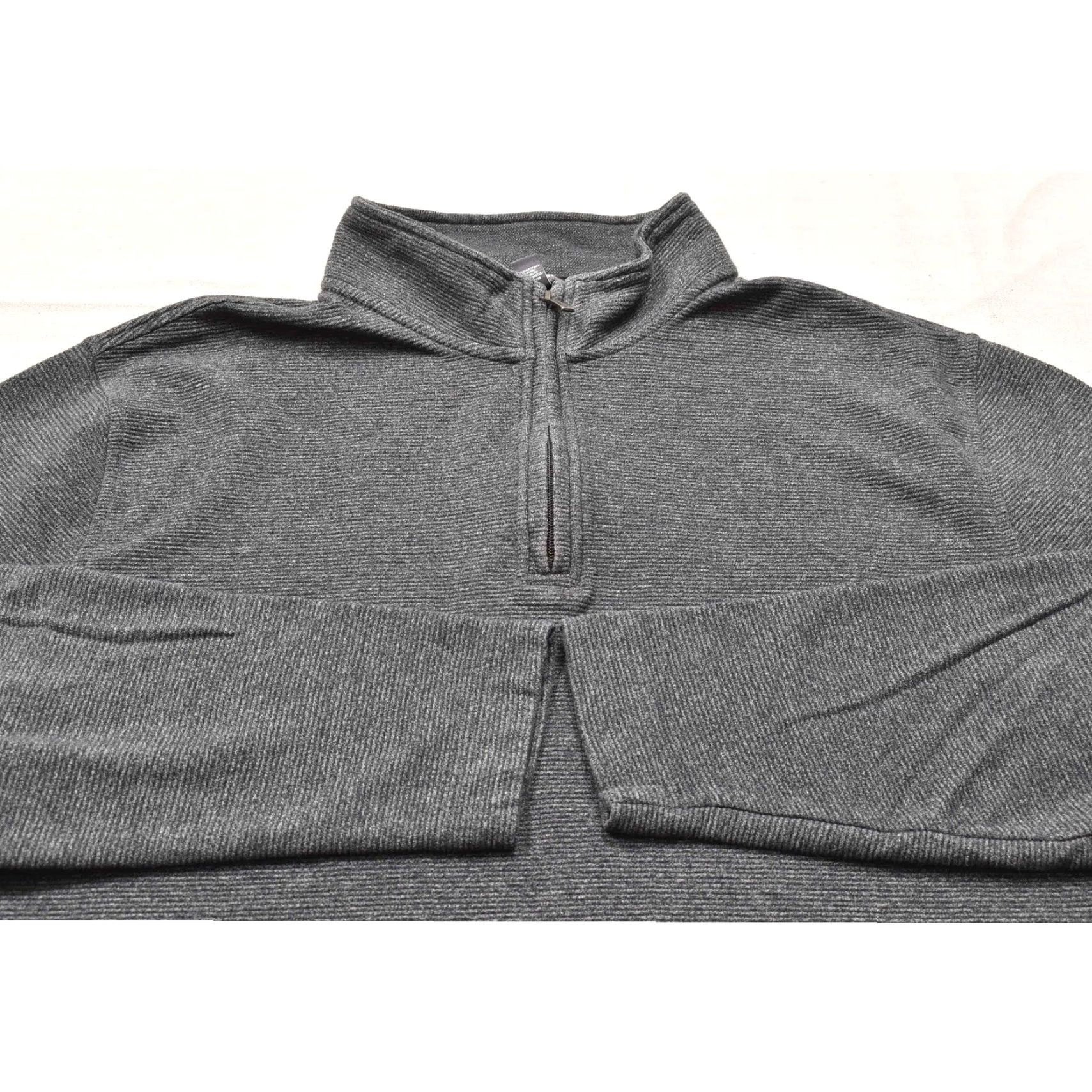 Van Heusen Van Heusen Flex Men's Sweater Gray Half-Zip Size XXL Pullover Size US XXL / EU 58 / 5 - 6 Thumbnail