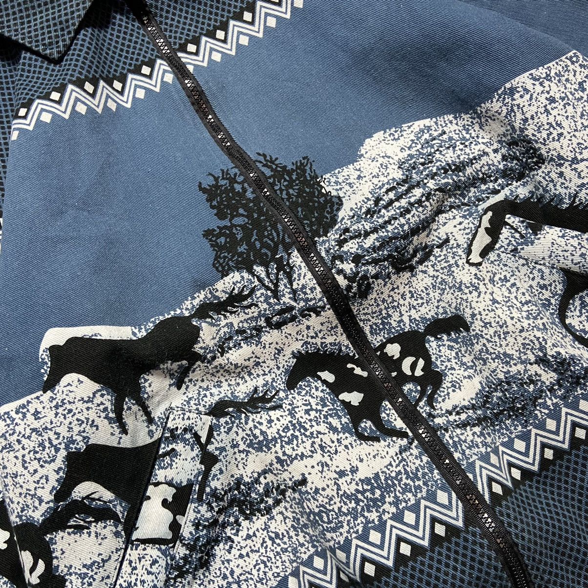 Vintage 📌 Vintage Jacques Lorant “Wild Horses” Denim Jacket Size US L / EU 52-54 / 3 - 5 Thumbnail