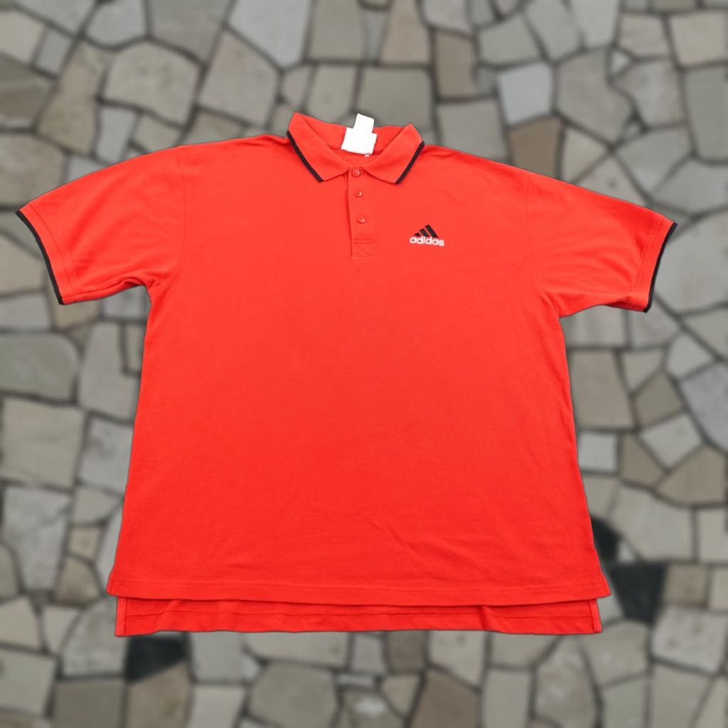 Adidas VINTAGE Adidas Polo Shirt Large Red 90s Golf Tennis Mens Size US L / EU 52-54 / 3 - 1 Thumbnail