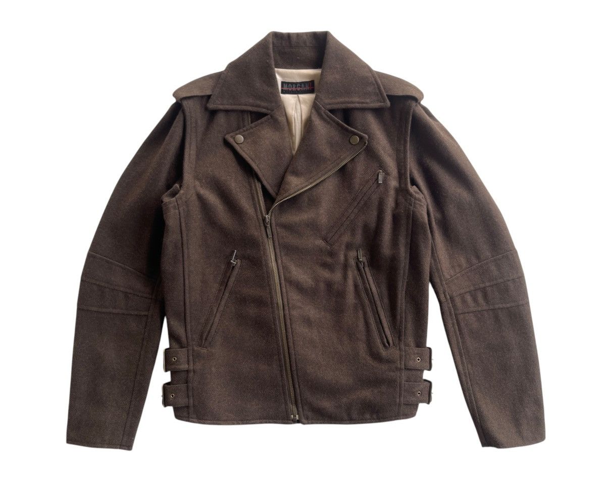 Morgan Homme Detachable Double Collar Wool Biker Jacket Size US M / EU 48-50 / 2 - 5 Thumbnail